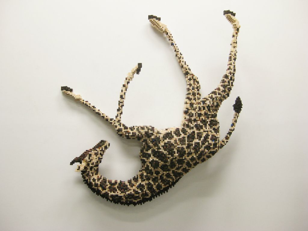 Falling
Giraffe (2015) 19 x 46 x 11 inches. Bass wood, ink, acrylic paint